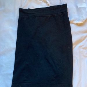Black fitted pencil skirt